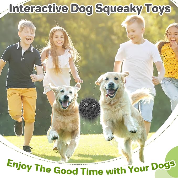 Interactive Squeaky Dog Balls Puppy Toys, Dog Toys for Small Dogs, Puppy Chew Toys for Teething and Relax, Dogs Chew Toy Balls Small Toys for Small Breed