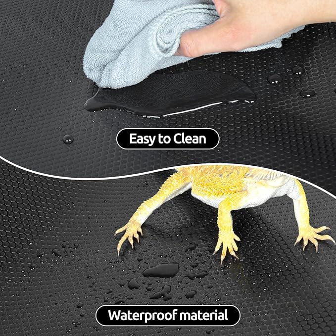 REPTI ZOO Reptile Substrate Mat Terrarium Carpet, 118" x 23.6" Non-Adhesive Reptile Terrarium Bedding Substrate Liner, Reptile Tank Accessories for Bearded Dragon,Leopard Gecko,Lizard,Tortoise