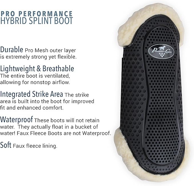 Professional's Choice Sports Medicine Products Hybrid Splint Horse Boots Fleece Horse Leg Wraps