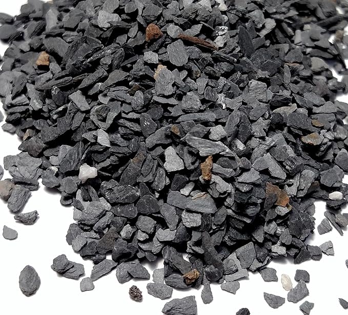Small World Slate & Stone Aquarium Gravel - Natural Coarse Sand Substrate for Aquascaping Planted, Freshwater and Saltwater Tanks - Gravel Size Approx. 1/32" to 1/8" (6 lbs)