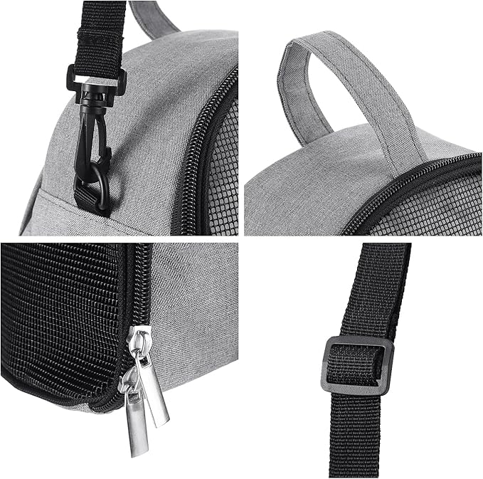 Ibluelover Hamster Carrier Bag Breathable Small Animals Travel Handbag Adjustable Outdoor Carrying Pouch for Guinea Pig Bunny Hedgehogs Bird