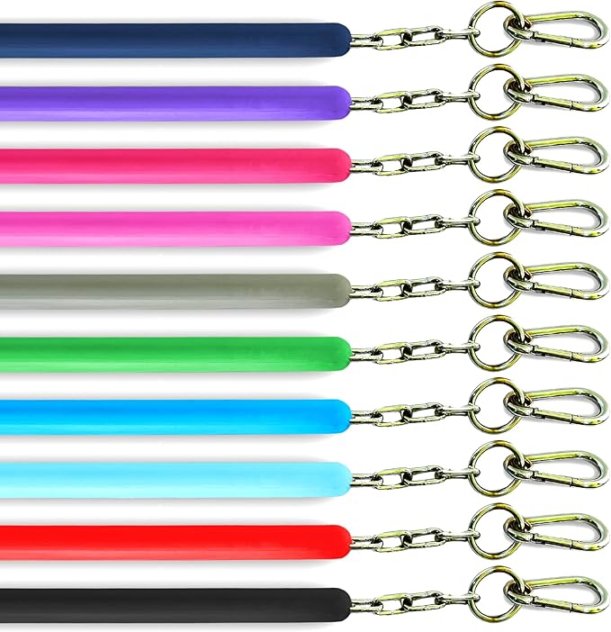 Stall Chain for Horses – 51 Inch Horse Stall Guard with Heavy-Duty Clips, Rubber Coated Stall Guard for Horse Stalls and Trailers (Purple)