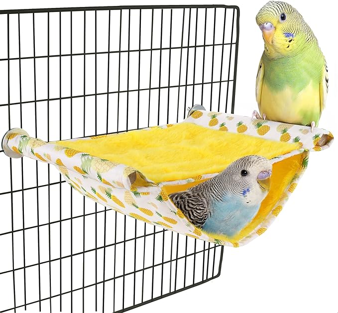 Mygeromon Bird Bed Hammock for Cage Parakeet Sleeping Hut Winter for Parrot/Budgie/Lovebird