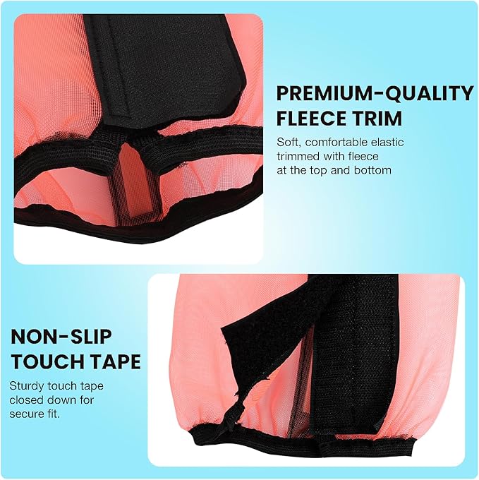 Mesh Fly Boots Horse Fly Boots Mesh Fly Wraps Leg Guard for Horse Set of 4