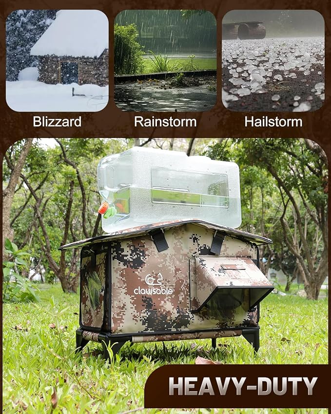 Upgraded Heated Cat House for Outside Escape Door, Highly Insulated Heated Outdoor Cat House Waterproof Awning, Weatherproof Outdoor Feral Cat Shelter for Stray Winter