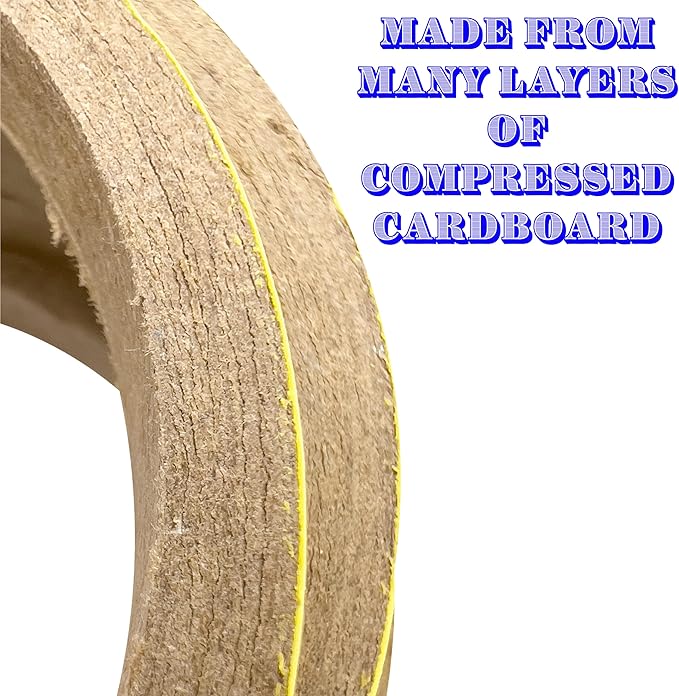 8005 by M&M Pk18 3.5 Inch Skinny Yellow Bird Donut - Pet Safe Compressed Cardboard Rings, Brightly Colored Outside Paper Layer, Great Fun for Pets to Shred with Beaks and feet