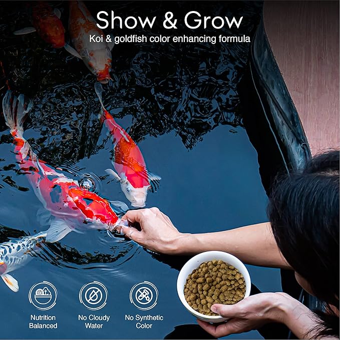 Big Kahuna Koi Fish Food for Ponds 20lbs - Koi Food for Pond Fish Food Pellets – 3/16-1/4 Floating Pond Pellet