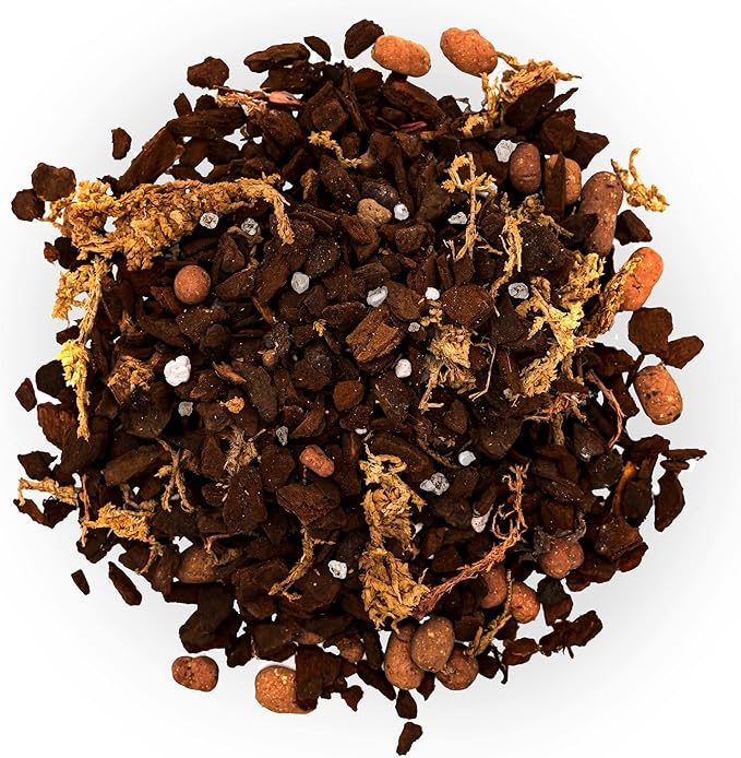 Organic Premium Orchid Soil Mix by Gardenera - Hand Mixed Classic Sphagnum Moss Potting Soil Mix - for Phalaenopsis Orchid - 1 Quart - Made in USA