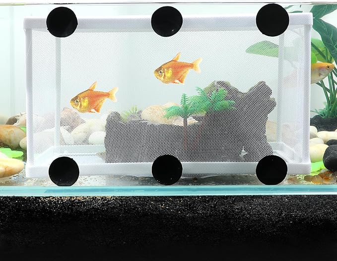 2pcs Fish Hatchery Box Aquarium Separation Net Nylon Incubator Mesh - Large Size