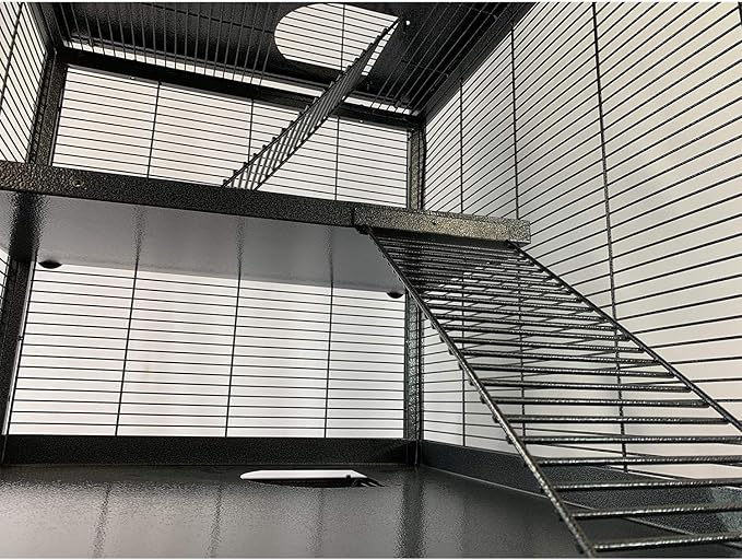 Mansion Cage (6-Level) - Durable 100% All-Metal Multi-Level Cage for Chinchillas, Rats, Ferrets, Prairie Dogs, Degus, Mice