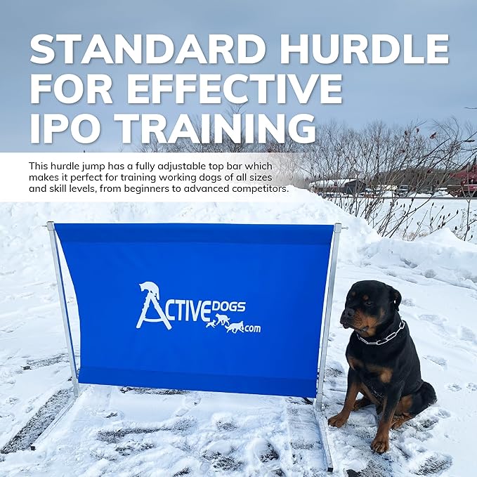 ActiveDogs.com IGP IPO Schutzhund Standard Hurdle Jump w/Carrying Bag - All Aluminum Design - Agility Training Jump - Easy to Transport