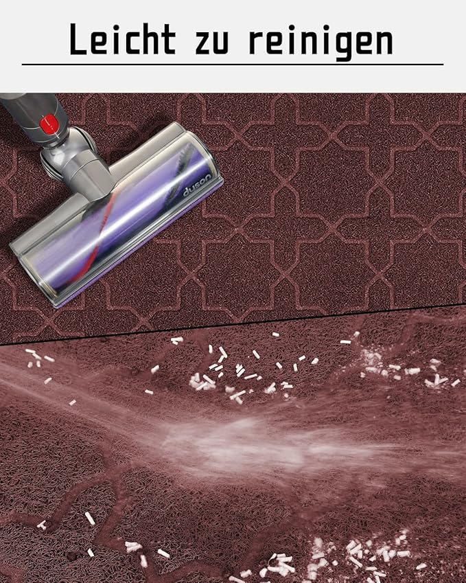 Yimobra Cat Litter Mat, 47"x36" Litter Box Mat with Litter Lock Mesh, Soft Cat Litter Mat Litter Trapping Mat, Easy to Clean, Non-Slip, Water Resistant, Litter Free Floors, Dark Coffee
