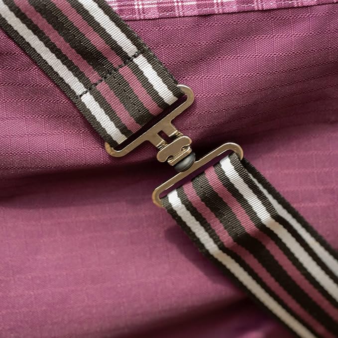 Equinavia Norse Lightweight 100g Fill Horse Rain Blanket | Waterproof Turnout Sheet - Black - 66 in - Plum Wine/Orchid Haze - 69 in