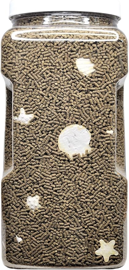 Aquatic Foods Inc. Calcium Blocks Included in These Spirulina Sinking Pellets for Shrimp, Snails, Crabs, Catfish, Plecos for All Tropical Fish 1/16" x 3/8" Pellets by Zeigler…6-lb Lg Jar