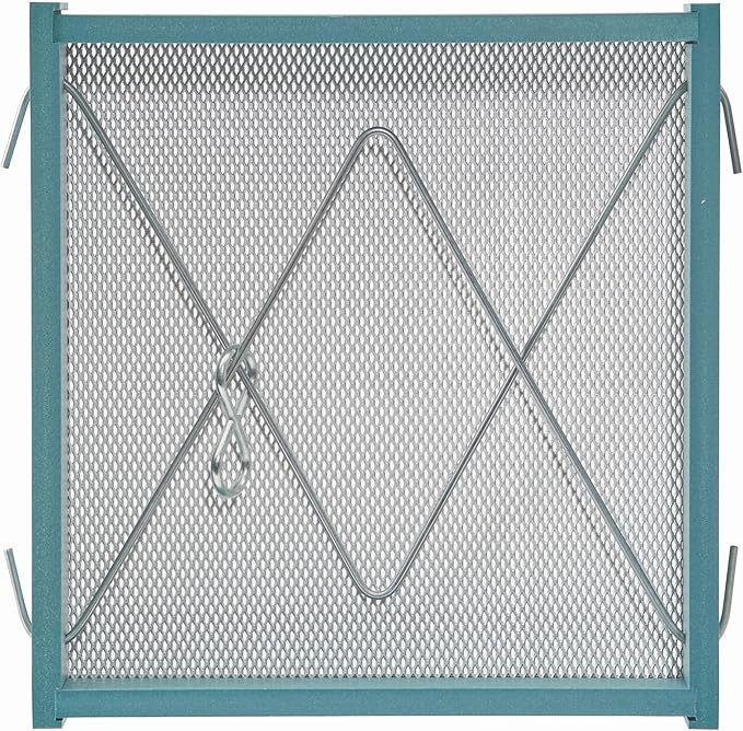 Birds Choice Hanging Platform Bird Feeder Small Recycled Plastic Bird Feeder with Mesh Bottom Made in USA - Lake Blue