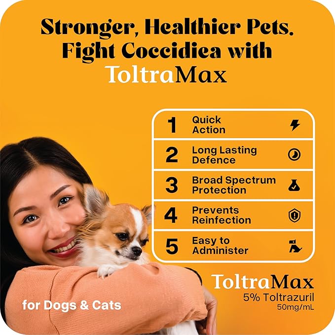 Toltrazuril 5.0% for Horses, Dogs, Cats, 120mL/4 Ounce, for Non-Food Chain Animals, Alfalfa