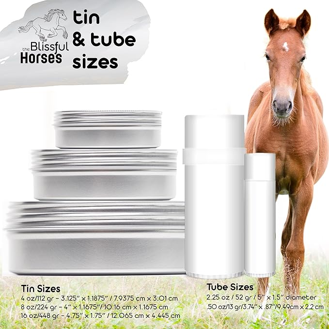 The Blissful Horses Hoof Butter All Natural Support for Your Horse's Hooves, 2-Ounce