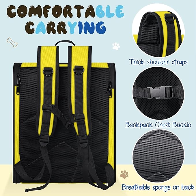 Cat Backpack Carrier-Customizable, Breathable Pet Carrier Backpack for Outdoor Travel/Vet Visits/Daily Use, Adjustable & Secure Design for Small Dogs and Cats Style3