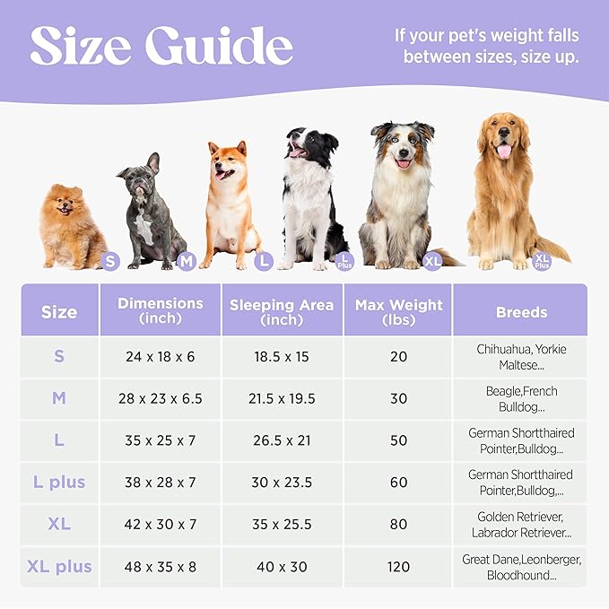LE SURE Cute Dog Beds for Extra Large Dogs, Orthopedic Waterproof XL Pet Bed with Sides, Non-Slip and Egg-Crate Foam Big Dog Couch Sofa with Washable Removable Cover, Hazel