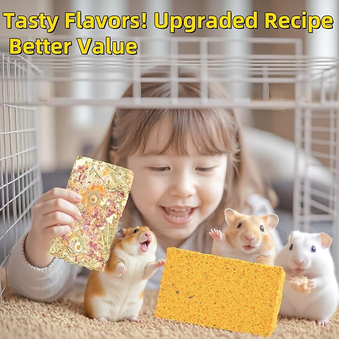 Rabbit Treat Bunny Food 10pcs Rabbits Chew Toy Bunny Crispy Snack for Clean Teeth Hamster Timothy Hay Chips Herbal Flowers Grinding Guinea Pig Dental Care Squirrel Gerbil Chinchilla Chipmunk