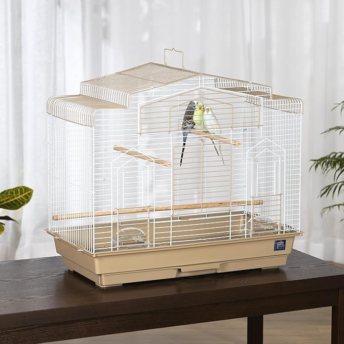 Prevue Pet Products SP50051 Barn Style Bird Cage, Brown/White