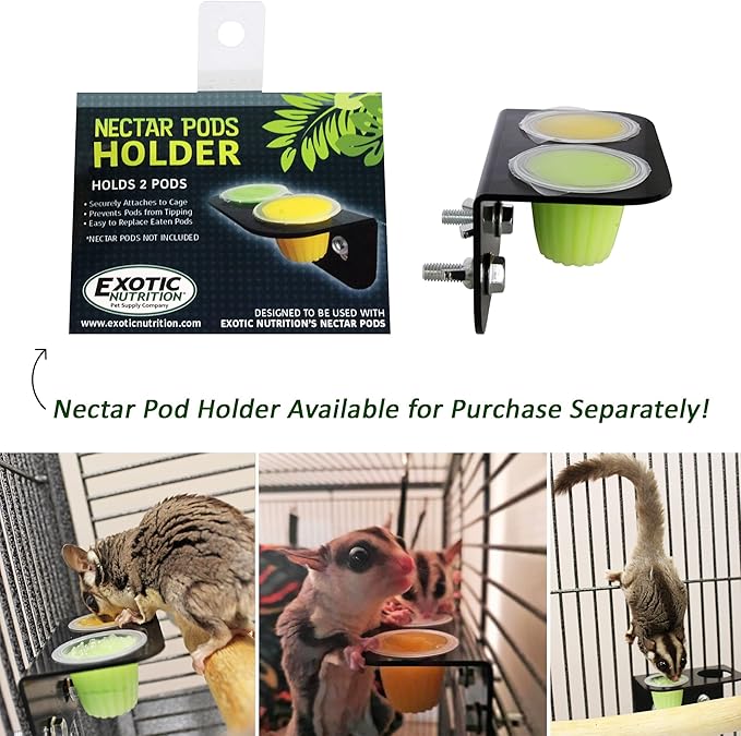 Nectar Pods (Variety 5 Pack) - Calcium-Fortified Jelly Fruit Treat - Sugar Gliders, Marmosets, Squirrels, Parrots, Cockatiels, Parakeets, Birds, Hamsters, Day Geckos, Kinkajous & Other Small Pets…