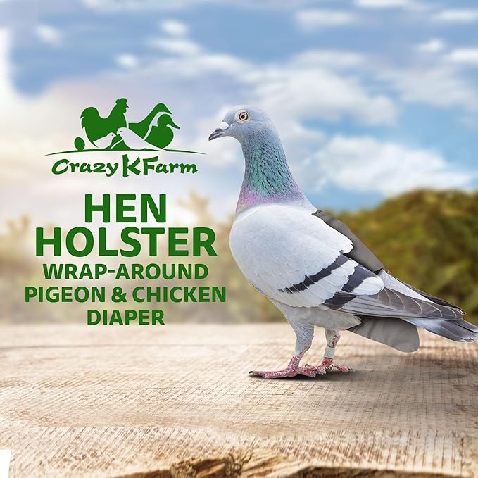 Bird Diaper, Wrap Around, for Larger Pigeons, Small Breed Hens and Roosters, Leak-Proof Design, Comfortable Fleece Strap Bird Harness with Sewn-in Liner & Secure Hook and Loop Closure - XS, Gray