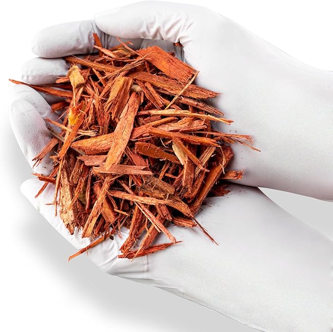 Organic Red Mulch by Gardenera - Boost Soil Health and Suppress Weeds for Thriving Plants - 2 QUARTS