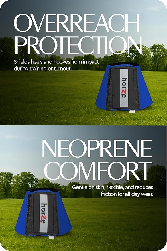 HORZE Pro Overreach Bell Boots for Horses | Neoprene Pair