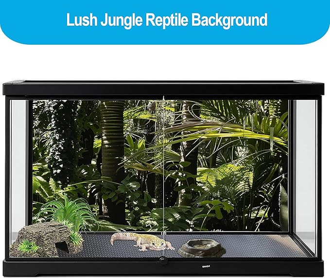 3 Pcs Reptile Tank Background, Bearded Dragon Tank Accessories, 36x18 inches 40 Gallon Polyester Terrarium Background Décor for Leopard Gecko, Crested Gecko, Turtle, Bearded Dragon