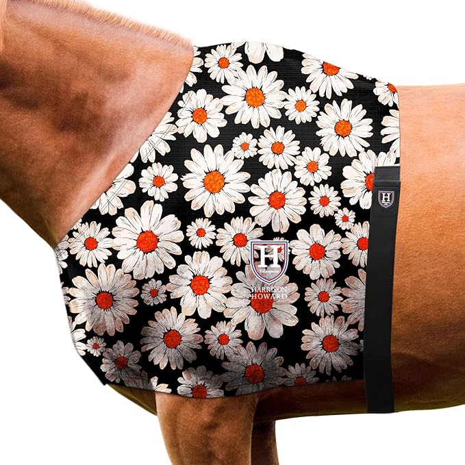 Harrison Howard Heat-Insulating Breathable Stretchy Shoulder Guard Anti Rub Bib for Horse Daisy M
