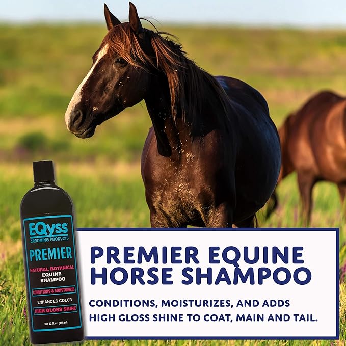 Eqyss (3 Pack) Premier Equine Horse Shampoo - Conditions and Moisturizes Coat. Enhances Color and Shine. 32 oz.