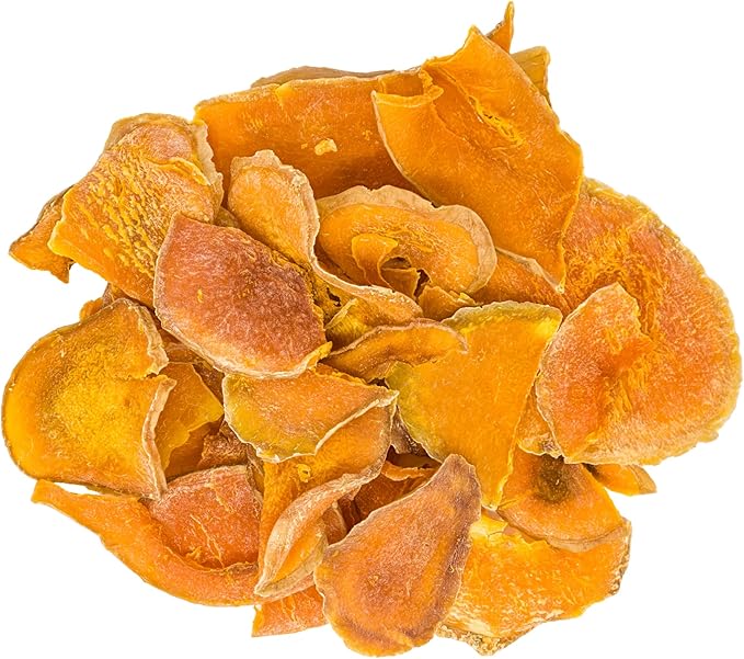 Dehydrated Natural Pumpkin Slices for Dogs- Crunchy Treats- 1lb Stay Fresh Resealable Bag, All-Natural- High Protein, Great For Sensitive Stomachs, Low Fat, A Healthy Rawhide Alternative for All Dogs