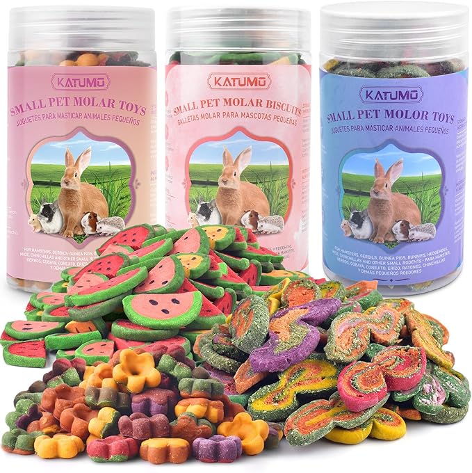 KATUMO Rabbit Chew Treats - 450g Mixed Natural Timothy Hay Pumpkin Carrot Beet Chew Toys for Rabbit Guinea Pig Hamster Bunny Chinchilla Gerbil Small Rodent Pets