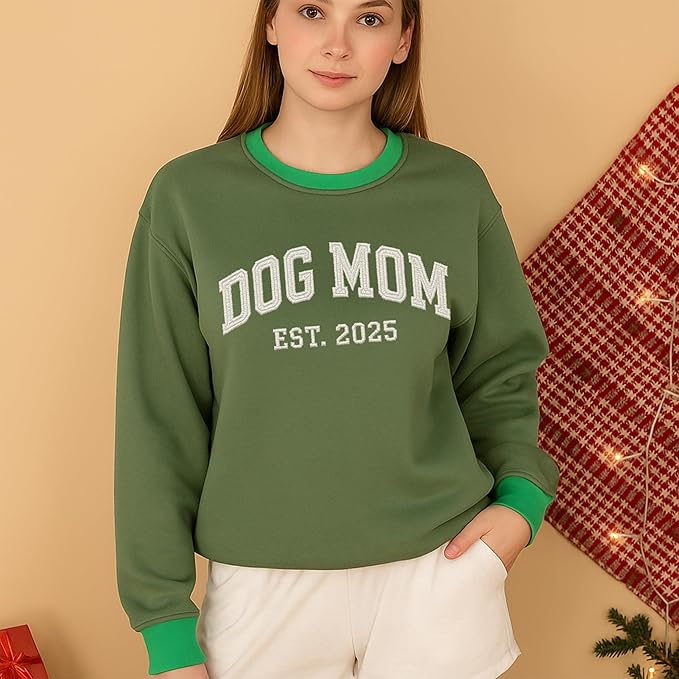 NAZENTI Personalized Dog Sweatshirt, Custom Photo Shirts, Dog Embroidered Shirt for Women, Men, Pet Lovers Gifts, Mom Gift