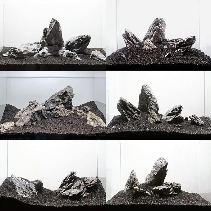 6.6LB Seiryu Rock Stone for Aquascaping,4-6 inch Natural Aquarium Landscape Stones for Aquariums,Fish Tank Decor Rocks for Landscaping, Paludariums & Micro Landscapes