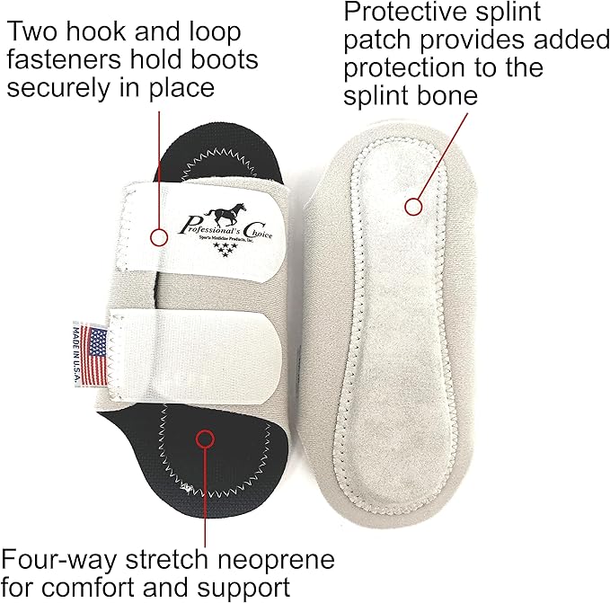 Professional's Choice Equine Competitor Front Leg Splint Boot | Hook & Loop Closure | Sold in Pairs | One Size Fits All