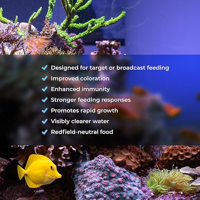 Benepets Benereef Powder Complete Reef Nutrition - Optimize Coral Growth, Color & Regeneration with Max Nutrient Absorption, Prebiotics & Probiotics, Coral & Fish Feed - 80 Grams