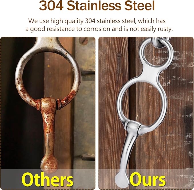 Horse Tie Ring, Safe Tie Horse Supplies, Humane Way Tie Ring, Magnetic Ring for Tying and Retracting, Helps Horse Pull Back and Releases Stress from The Horse