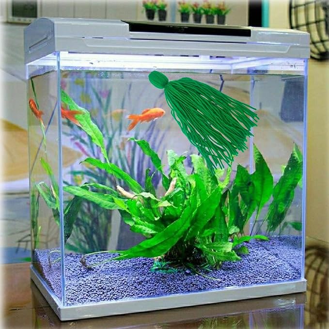 2PCS Fish Spawning Mops Fish Breeding Aquatic Plant Fish Hideout for Aquarium Floating, Fry Hiding Decorations, Green