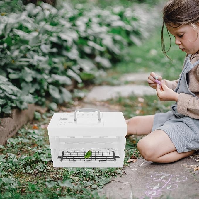 POPETPOP Outdoor Small Bird Carrying Cage Lightweight Travel Parrot Carrier for Parakeets Cockatiels for Sightseeing Hiking and Camping with Optimal Ventilation for Comfort