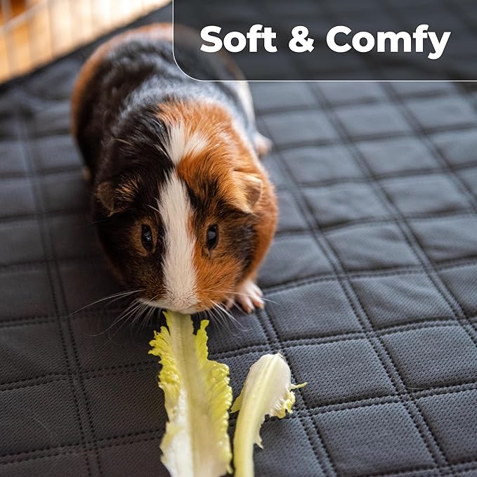 Washable Rabbit & Guinea Pig Cage Liner & Bedding for C&C 2x4 (57"x28"), 2 Pack, Easy to Clean Unlike Fleece, Waterproof, Absorbent, Non-Slip Pee Pad, Reusable Bunny Mat for Small Animals