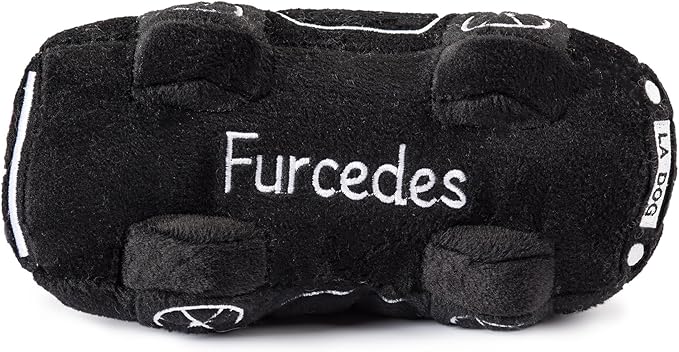 Haute Diggity Dog Furcedes Car Toy, Plush Designer Dog Toys with Interactive Squeaker, Stimulating Pet Enrichment, Machine-Washable & Safe Materials for All Breeds, One Size