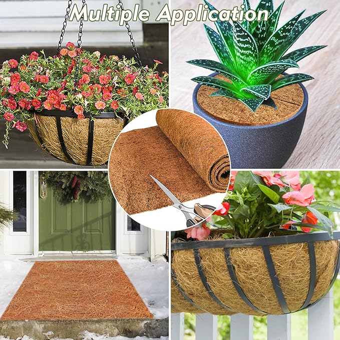ZeeDix 3 Rolls Reptile Mat, 12 x 20 inches Natural Coconut Fiber Liner Mat Flooring Accessories for Reptile Tank - Bearded Dragon Tortoise Lizard Turtle Snake Leopard Gecko Substrate Bedding