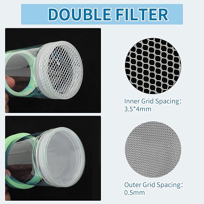 Suspensions Breeder Box, Floating Mesh Isolation Fish Tank Separator Set, Ideal for Aquatic Pets, Large, Green, 1 Set