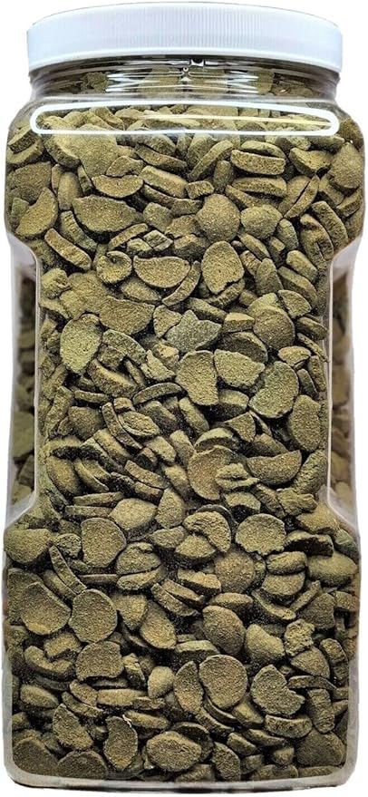 Aquatic Foods Inc. BITS & Pieces of Spirulina, Algae & Veggie Sinking Wafers for Bottom Fish, Shrimp, Snails, Crabs, Crayfish, All Tropical Fish…10oz Small Jar