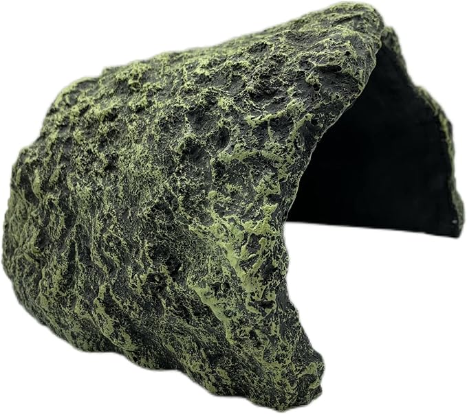 Oversize Reptile Hides and Caves Resin Aquarium Habitat Hideouts Large Hiding Cave Lizard Hiding Spot for Bearded Dragon Snakes Tortoise Aquarium Terrarium Hideaway