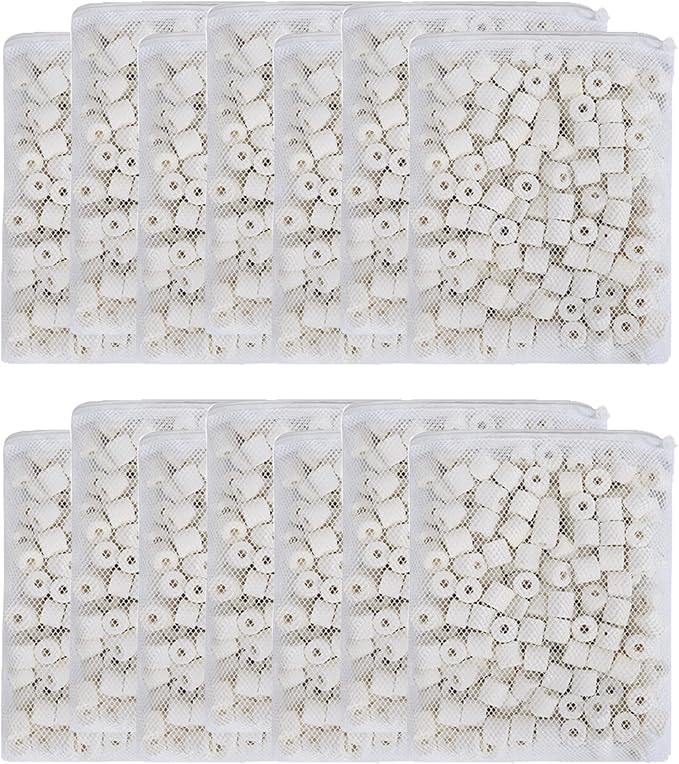 JIHAQUA Aquarium Bio Ceramic Rings 14 lbs Filter Media for Pond Fish Tank Canister Filter