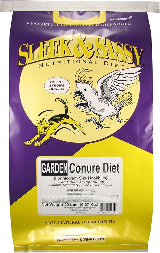 SLEEK & SASSY Garden Conure Parrot Food (20 lbs.)