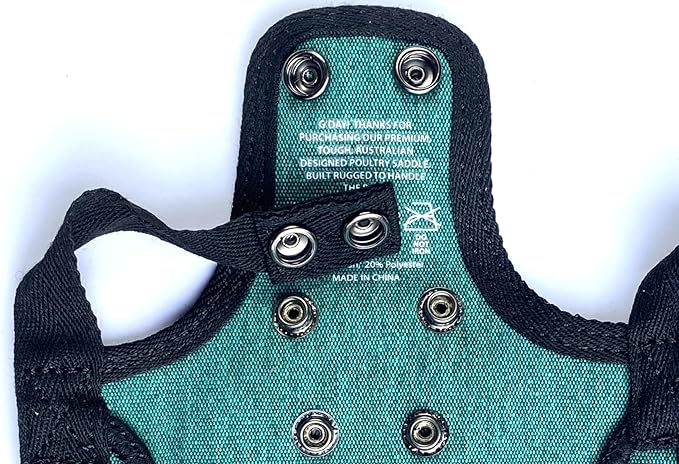DOWN UNDER OUTDOORS 2 Pack Small Chicken Saddles for Bantams and Young Birds, Includes Shoulder Covers (Teal)